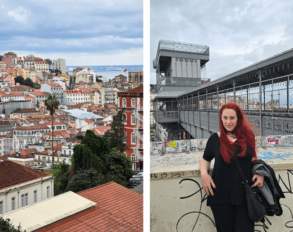 Santa Justa Asansörü ve Alfama Manzarası